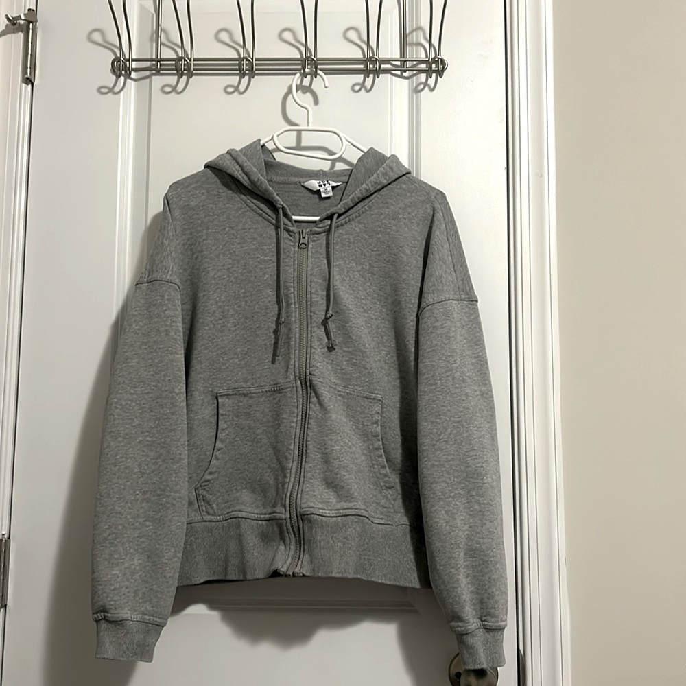 Grey Joy Lab Zip Up Hoodie
